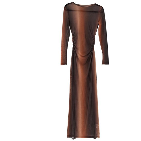 Missguided Small Mesh Long Sleeve Ombre Maxi Dress - Picture 2 of 7